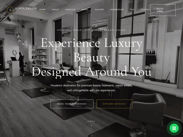 Salon website design